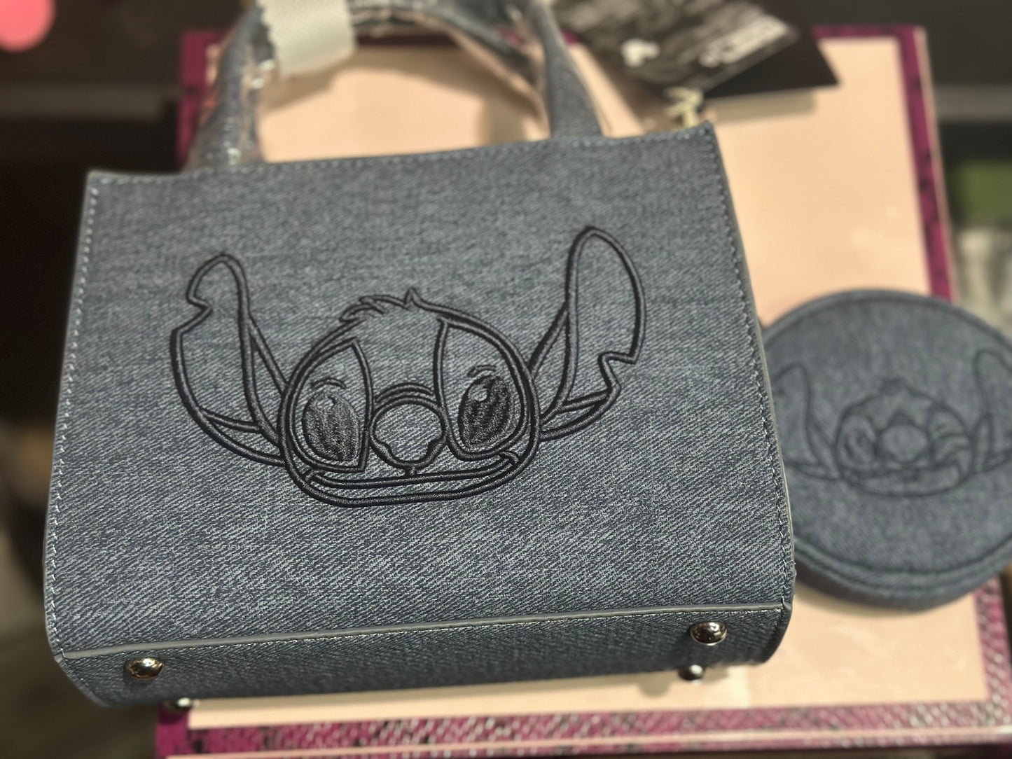 Stitch Denim Crossbody and Wallet