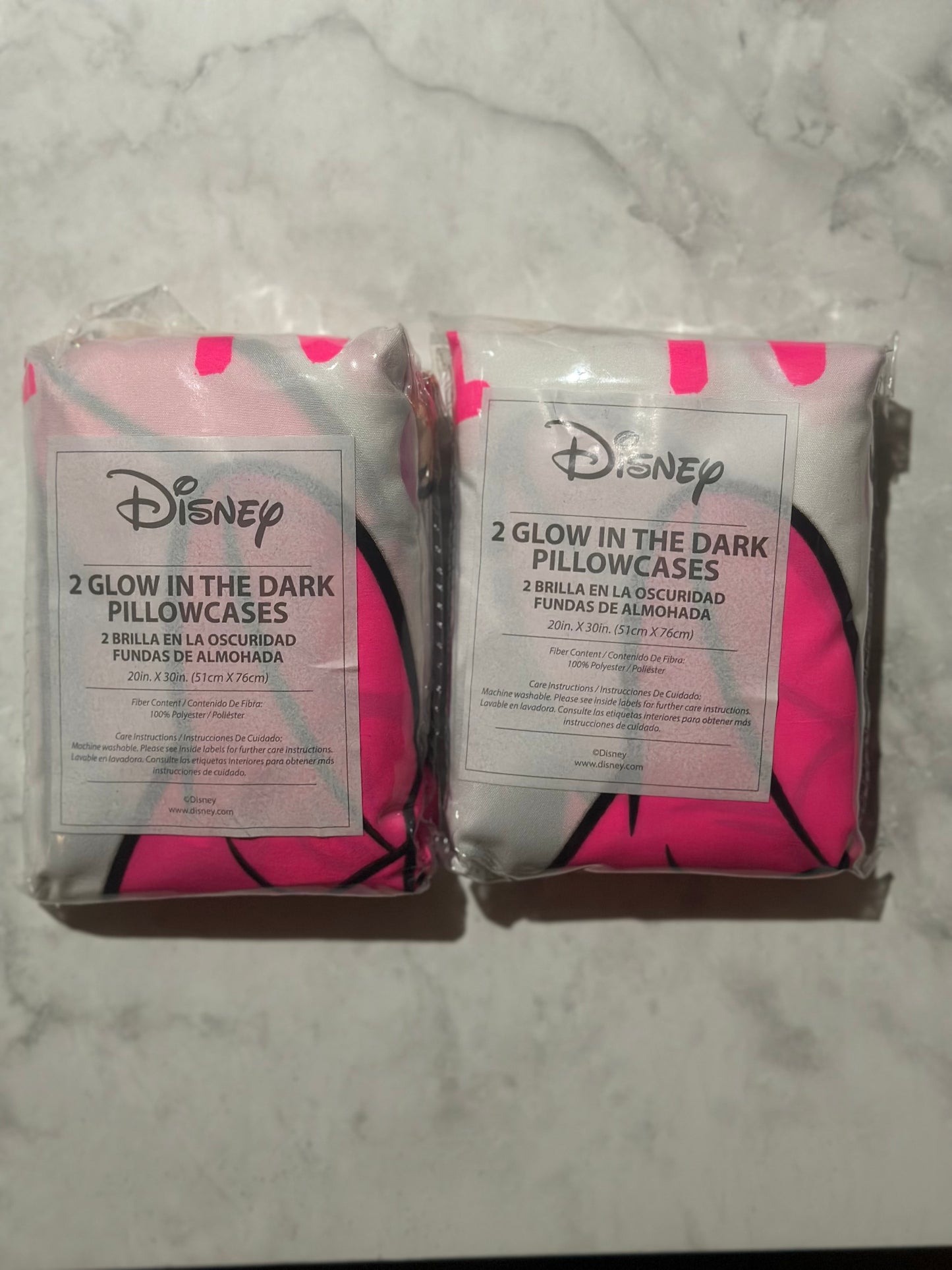 Minnie Mouse Glow in the Dark Pillow Cases