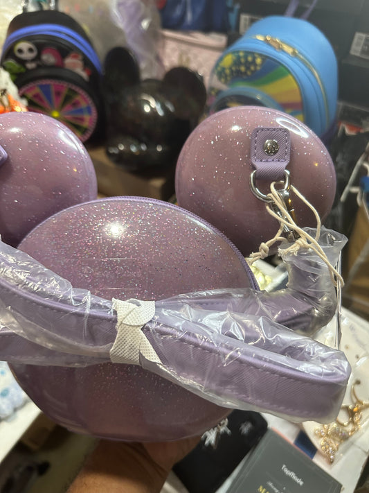 Purple Molded Mickey Head crossbody