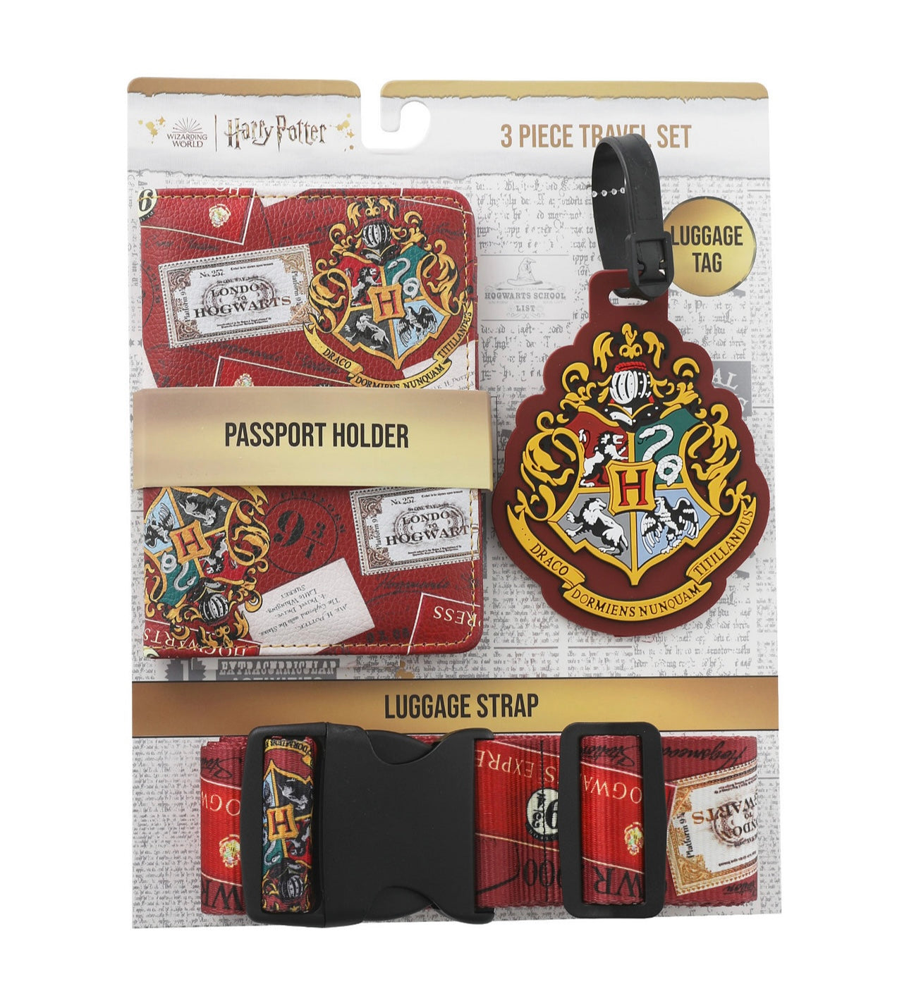Harry Potter Hogwarts Holder,Luggage Tag and Luggage Strap