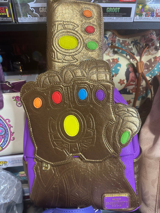 Thanos Loungefly Bookbag and Wallet