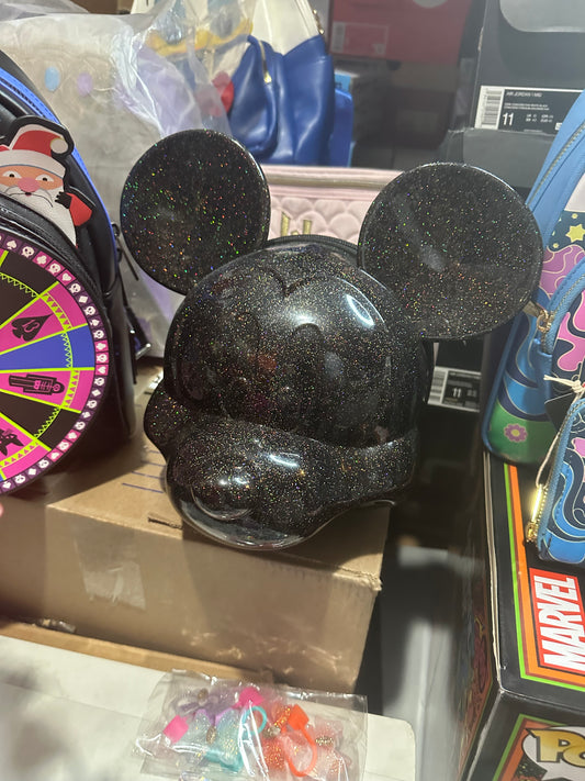 Black Molded Mickey Head Loungefly crossbody