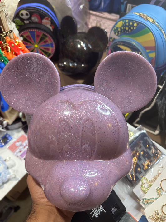 Purple Molded Mickey Head crossbody