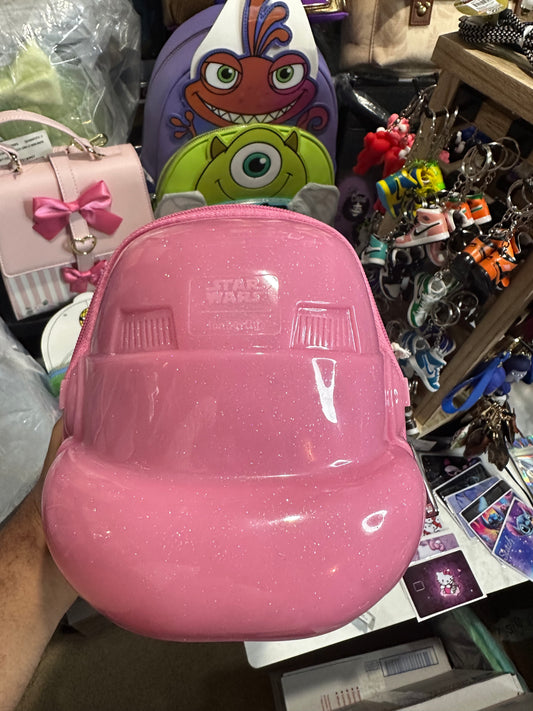 Pink Molded Star Wars Head Loungefly crossbody