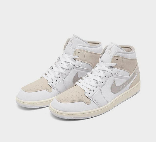 AJ Retro 1 Mid//White/Light Orewood Brown/Tech Grey/Sail