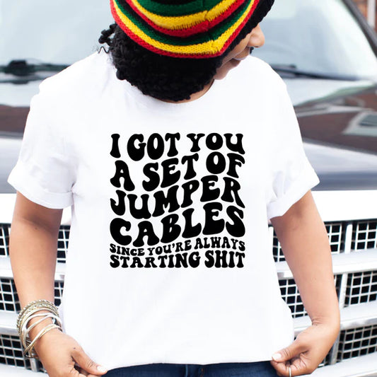 Custom Jumper Cables T-Shirt