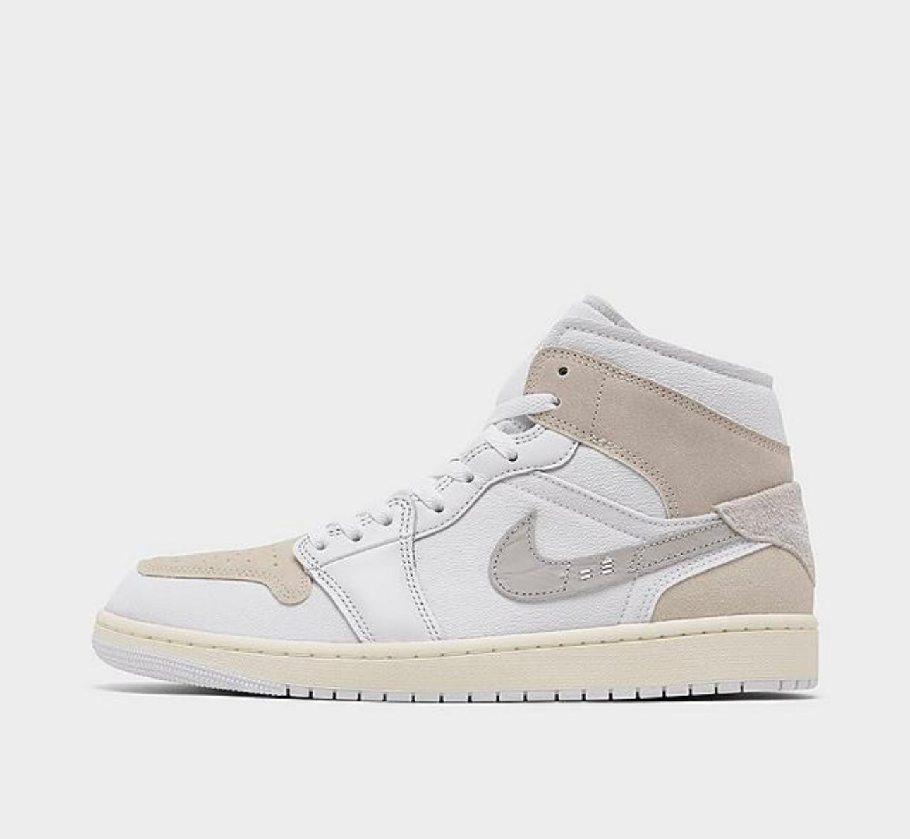 AJ Retro 1 Mid//White/Light Orewood Brown/Tech Grey/Sail