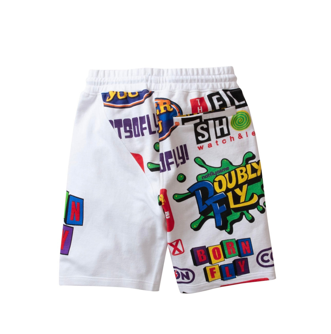 BORN FLY MEN'S FLY-A-THON FLEECE SHORT-WHITE