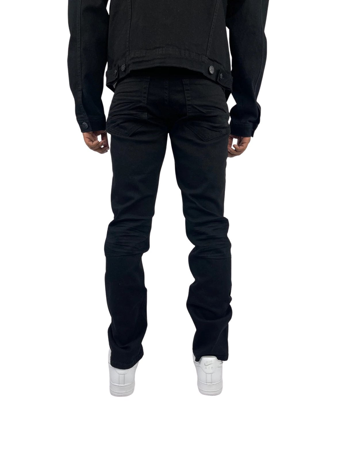 TWILL SLIM-FIT JEANS// BLACK