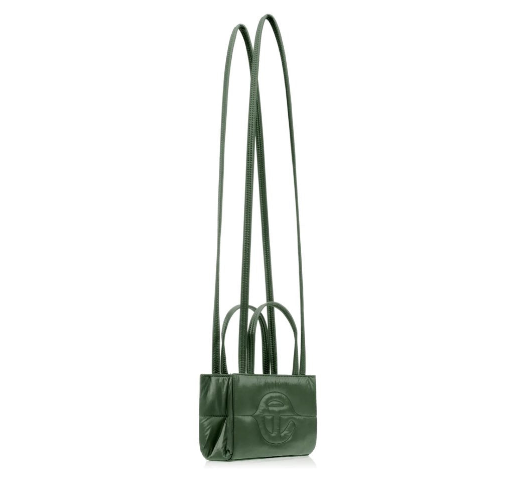 SMALL GREEN TELAR PUFF BAG