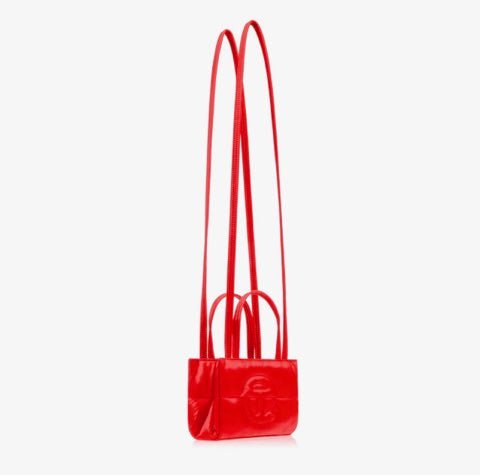 SMALL RED TELAR PUFF BAG