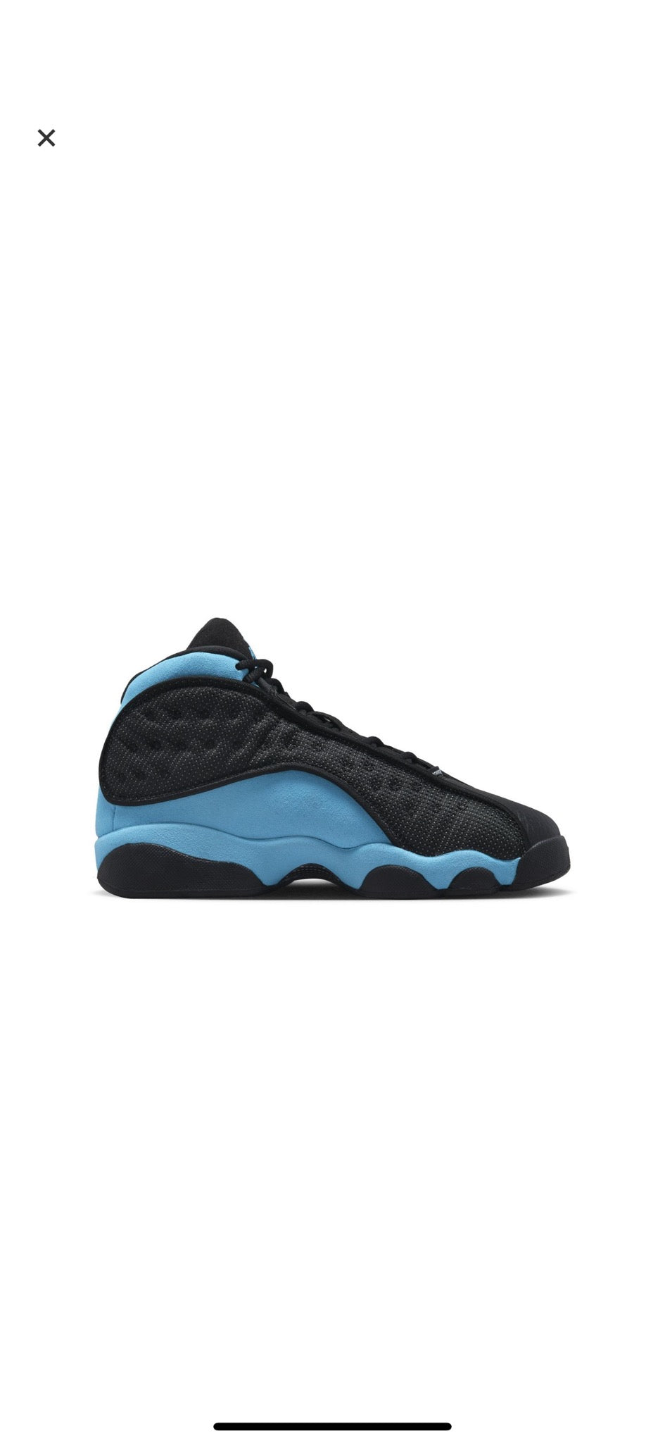 AJ 13 RETRO "BLACK/UNIVERSITY BLUE/ WHITE