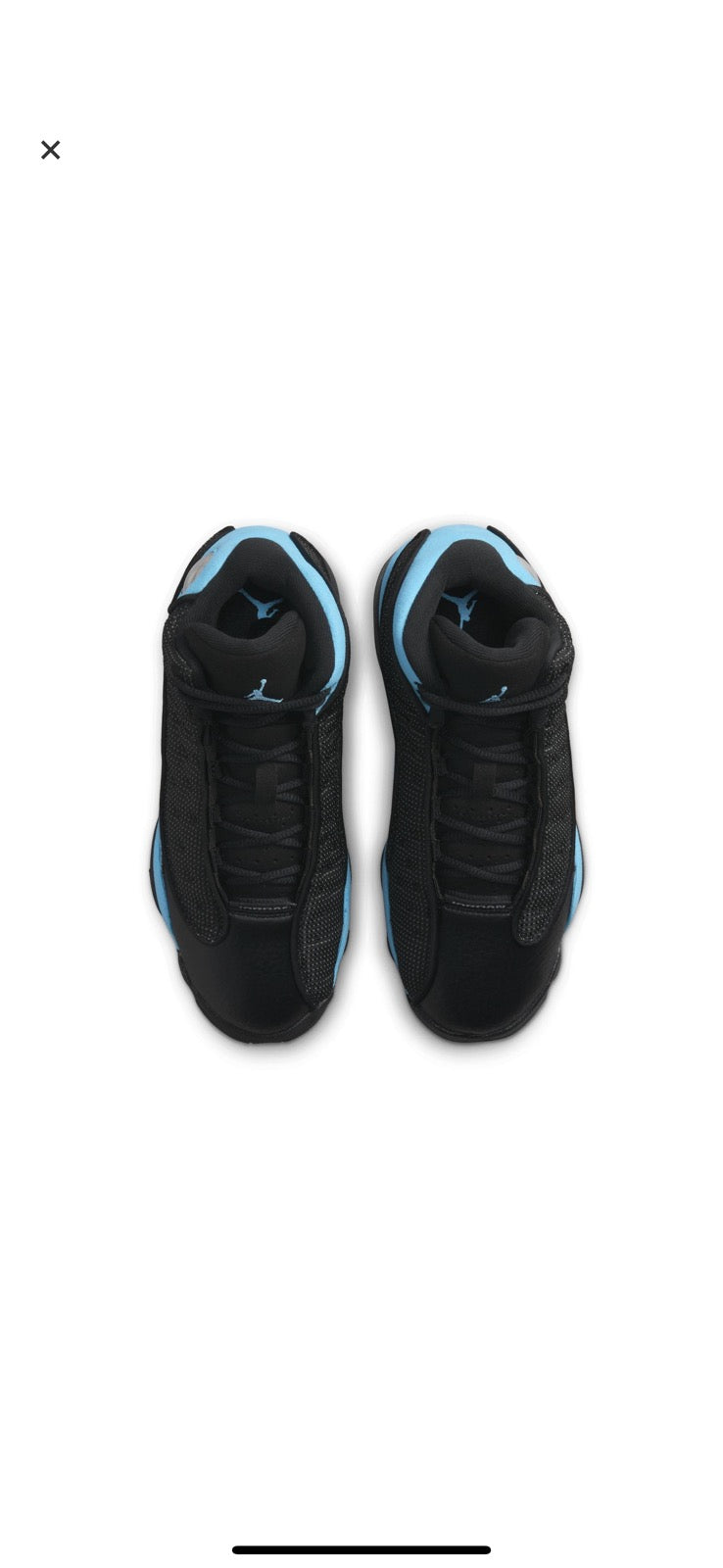 AJ 13 RETRO "BLACK/UNIVERSITY BLUE/ WHITE