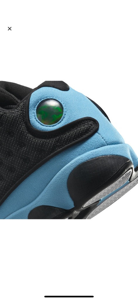 AJ 13 RETRO "BLACK/UNIVERSITY BLUE/ WHITE