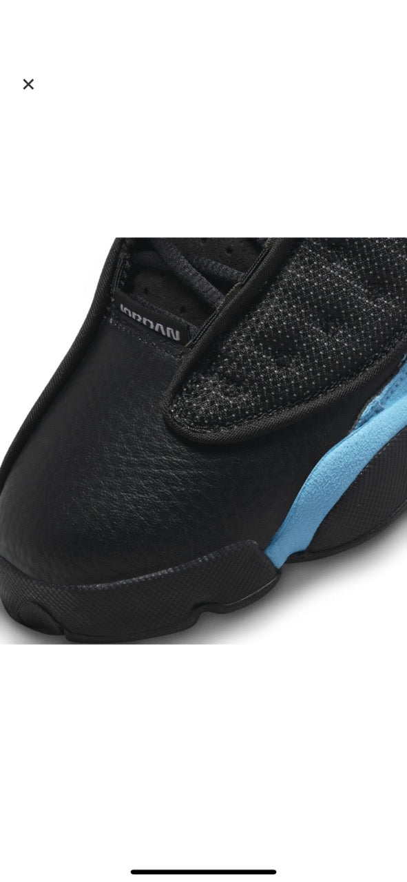 AJ 13 RETRO "BLACK/UNIVERSITY BLUE/ WHITE