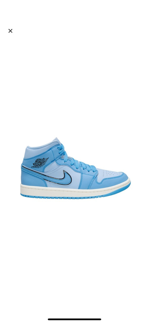 JORDAN 1 MID SE /// ICE BLUE/WHITE/DK/ ///WOMEN