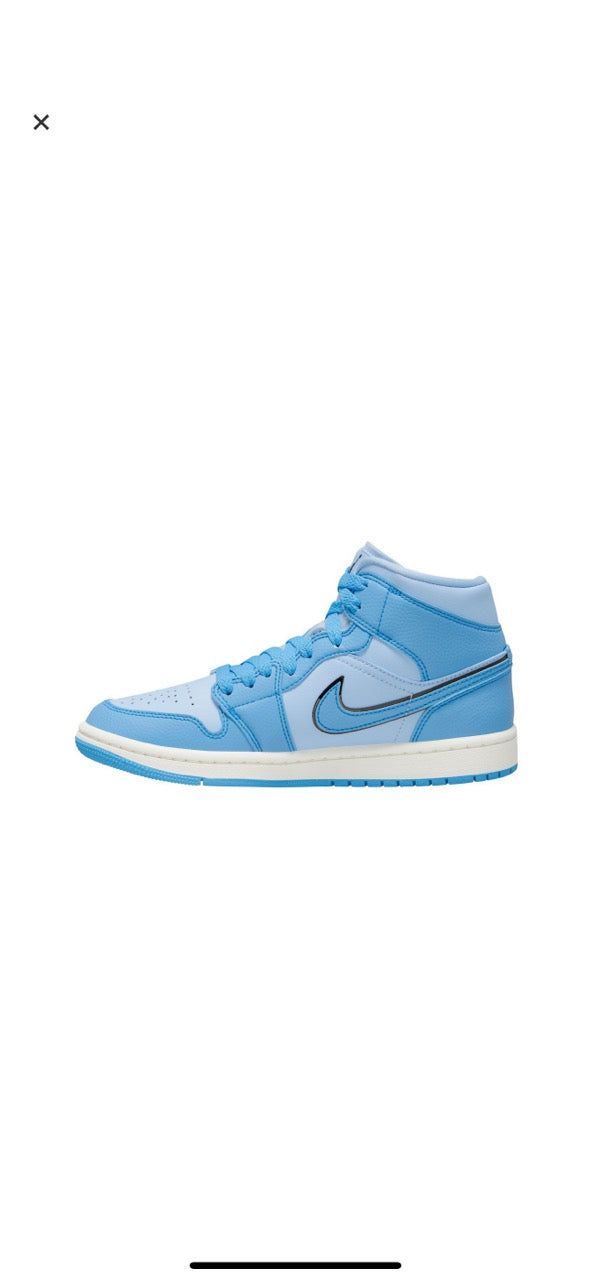 JORDAN 1 MID SE /// ICE BLUE/WHITE/DK/ ///WOMEN